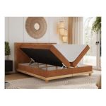 Łóżko kontynentalne CAICOS 160x200 - H3 - pomarańczowy, struktura