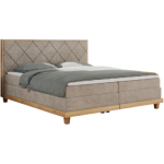 Łóżko kontynentalne CAICOS 160x200 - H3 - beżowy, struktura