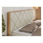 Łóżko kontynentalne CAICOS 160x200 - H3 - beżowy, welwet