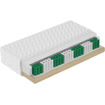 Materac kieszeniowy H3 na drewnianym stelażu - HELVETIA KOMFORT 80x200