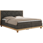 Łóżko kontynentalne CAICOS 180x200 - H3 - ciemnoszary, welwet