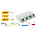 Materac kieszeniowy H3 na drewnianym stelażu - HELVETIA KOMFORT 80x200