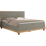 Łóżko kontynentalne CAICOS 160x200 - H3 - szary, boucle