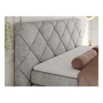 Łóżko kontynentalne RITA 140x200 - H4 - jasnoszary, struktura