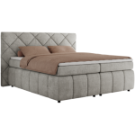 Łóżko kontynentalne RITA 180x200 - H4 - jasnoszary, struktura