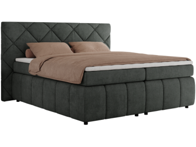 Łóżko kontynentalne RITA 140x200 - H4 - ciemnoszary, struktura