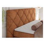 Łóżko kontynentalne RITA 160x200 - H3 - pomarańczowy, struktura