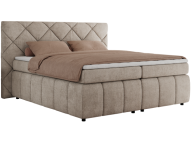 Łóżko kontynentalne RITA 180x200 - H3 - beżowy, struktura