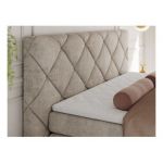 Łóżko kontynentalne RITA 180x200 - H4 - beżowy, struktura