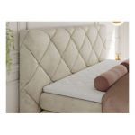 Łóżko kontynentalne RITA 140x200 - H3 - beżowy, welwet