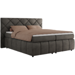 Łóżko kontynentalne RITA 180x200 - H3 - ciemnoszary, welwet