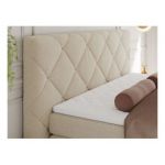 Łóżko kontynentalne RITA 160x200 - H3 - beżowy, boucle