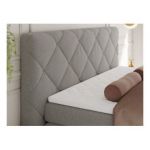 Łóżko kontynentalne RITA 140x200 - H4 - szary, boucle