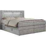 Łóżko kontynentalne GOLD 5 KING 140x200 - H3 - jasnoszary, struktura