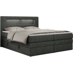 Łóżko kontynentalne GOLD 5 KING 140x200 - H3 - ciemnoszary, struktura