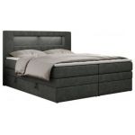 Łóżko kontynentalne GOLD 5 KING 140x200 - H3 - ciemnoszary, struktura