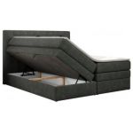 Łóżko kontynentalne GOLD 5 KING 180x200 - H4 - ciemnoszary, struktura