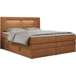 Łóżko kontynentalne GOLD 5 KING 120x200 - H4 - pomarańczowy, struktura