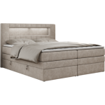 Łóżko kontynentalne GOLD 5 KING 180x200 - H3 - beżowy, struktura