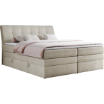 Łóżko kontynentalne GOLD 10 KING 140x200 - H4 - beżowy, welwet