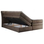 Łóżko kontynentalne GOLD 10 KING 120x200 - H3 - brązowy, welwet