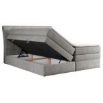 Łóżko kontynentalne GOLD 10 KING 120x200 - H3 - jasnoszary, struktura