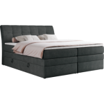 Łóżko kontynentalne GOLD 10 KING 140x200 - H3 - ciemnoszary, struktura