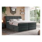 Łóżko kontynentalne GOLD 10 KING 180x200 - H4 - ciemnoszary, struktura