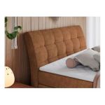 Łóżko kontynentalne GOLD 10 KING 120x200 - H3 - pomarańczowy, struktura