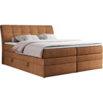 Łóżko kontynentalne GOLD 10 KING 160x200 - H3 - pomarańczowy, struktura