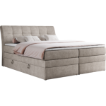 Łóżko kontynentalne GOLD 10 KING 200x200 - H3 - beżowy, struktura