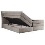 Łóżko kontynentalne GOLD 10 KING 200x200 - H3 - beżowy, struktura