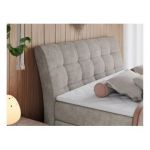 Łóżko kontynentalne GOLD 10 KING 200x200 - H4 - beżowy, struktura