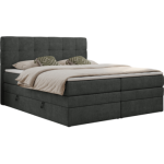 Łóżko kontynentalne LUKA KING 160x200 - H3 - ciemnoszary, struktura