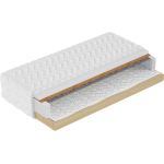 Materac sprężynowy bonell H3 z matą kokosową na drewnianym stelażu - HELVETIA PLUS 160x200