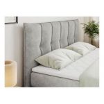 Łóżko kontynentalne PREMIUM 11 KING 120x200 - H3 - jasnoszary, struktura