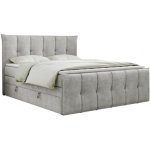 Łóżko kontynentalne PREMIUM 11 KING 160x200 - H3 - jasnoszary, struktura