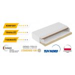 Materac sprężynowy bonell H3 z matą kokosową na drewnianym stelażu - HELVETIA PLUS 180x200