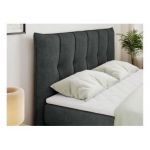 Łóżko kontynentalne PREMIUM 11 KING 140x200 - H3 - ciemnoszary, struktura