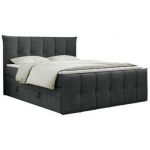 Łóżko kontynentalne PREMIUM 11 KING 140x200 - H3 - ciemnoszary, struktura