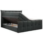Łóżko kontynentalne PREMIUM 11 KING 180x200 - H4 - ciemnoszary, struktura