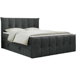 Łóżko kontynentalne PREMIUM 11 KING 200x200 - H4 - ciemnoszary, struktura