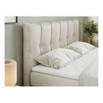 Łóżko kontynentalne PREMIUM 11 KING 140x200 - H4 - beżowy, welwet