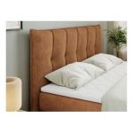 Łóżko kontynentalne PREMIUM 11 KING 120x200 - H3 - pomarańczowy, struktura