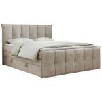 Łóżko kontynentalne PREMIUM 11 KING 120x200 - H3 - beżowy, struktura