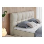 Łóżko kontynentalne ALVIN KING 140x200 - H3 - beżowy, welwet