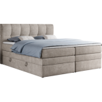 Łóżko kontynentalne ALVIN KING 180x200 - H4 - beżowy, struktura