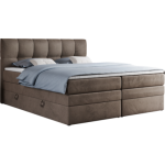 Łóżko kontynentalne ALVIN KING 180x200 - H3 - brązowy, welwet