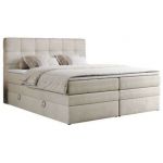 Łóżko kontynentalne ERNI KING 120x200 - H4 - beżowy, welwet