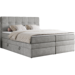 Łóżko kontynentalne ERNI KING 200x200 - H3 - jasnoszary, struktura